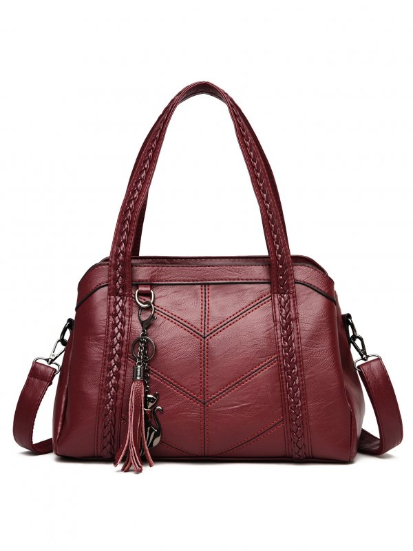 Middle aged women's one shoulder diagonal cross bag